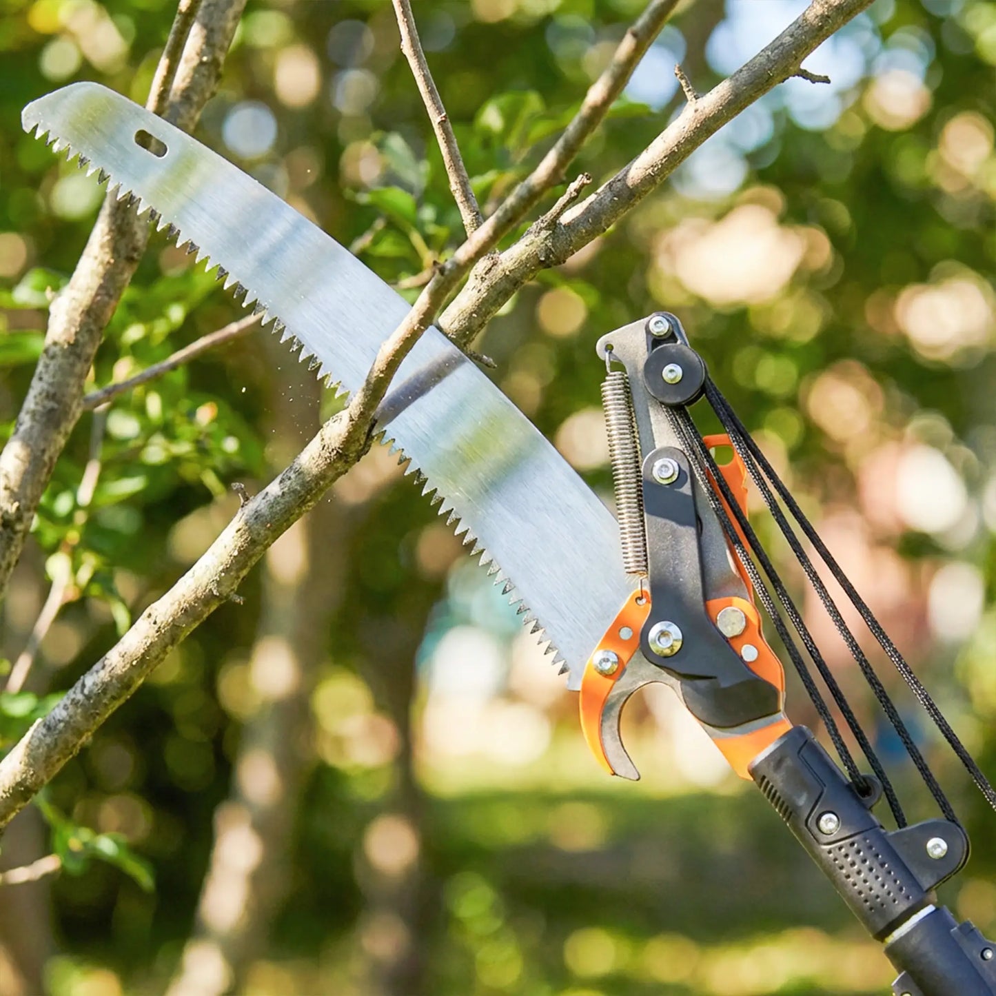 6.5ft Manual Pole Saw, Telescopic Aluminium Pole Pruner, 65Mn Steel Blade Garden Accessories at Gallery Canada