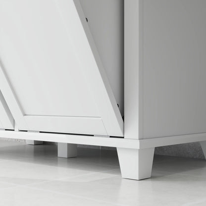 Tilt-Out Laundry Cabinet, Bathroom Organizer, 2-Compartment Hamper, White Bathroom Cabinets at Gallery Canada