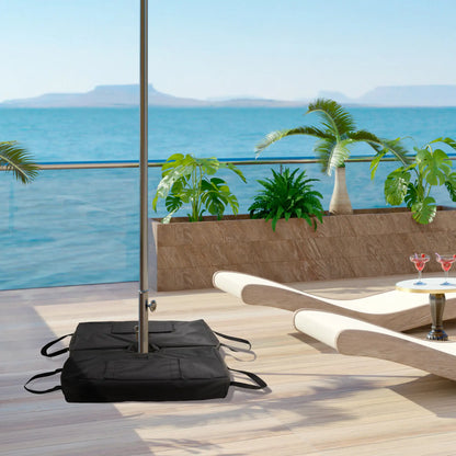 2pc Umbrella Base, 55lbs, Weight Bag With Scoop, Black Umbrella Bases at Gallery Canada