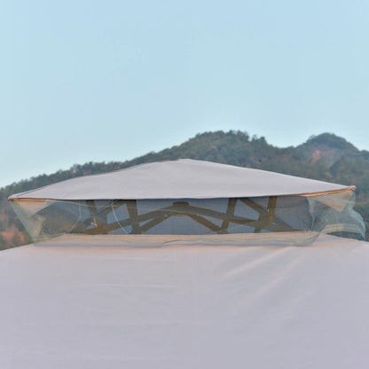 10' x 10' Gazebo, Steel Frame, Mosquito Netting, Grey Gazebos at Gallery Canada