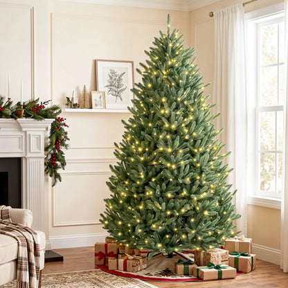 6Ft Prelit Christmas Tree, Warm White & Multi-Colour LEDs, Colorado Blue Spruce Pencil Christmas Trees at Gallery Canada