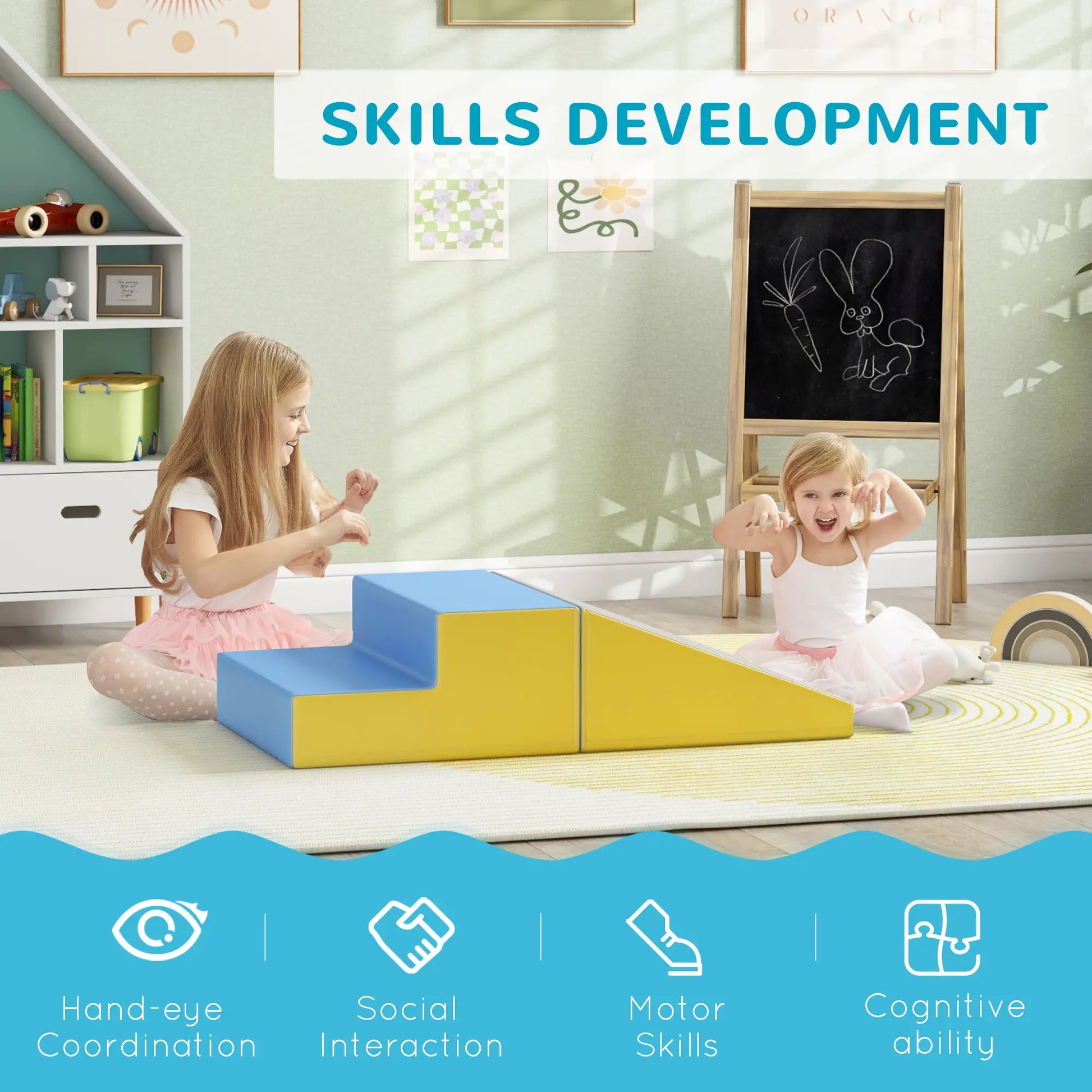 2-Piece Climb Crawl Activity Play Set, Toddler Preschooler, Indoor, Blue Baby Gym & Playmats at Gallery Canada