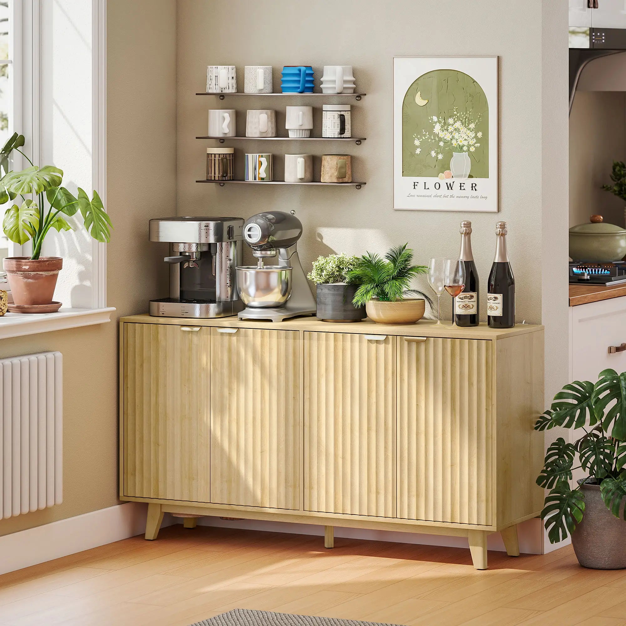 Fluted Sideboard Buffet, 55