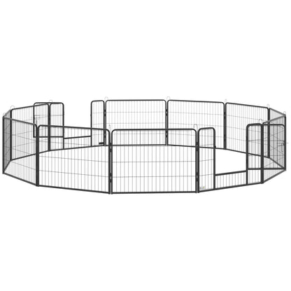 31.5"W Metal Dog Playpen, 23.5"H, 12 Panels, Indoor Outdoor Pet Fence Houses, Kennels & Pens at Gallery Canada