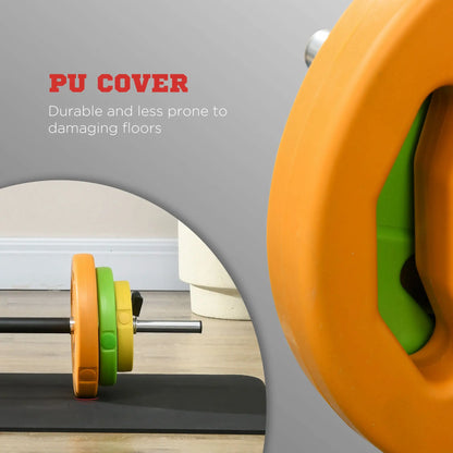 44lbs Adjustable Barbell Weight Set, Non-Slip Handle, Home Gym Dumbbells & Barbells at Gallery Canada