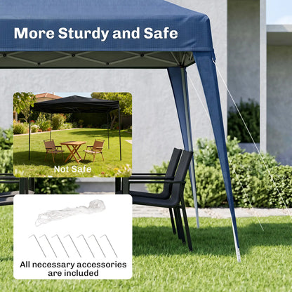 8' x 8' Pop Up Canopy, Portable Folding Tent, Blue Pop Up Canopies at Gallery Canada