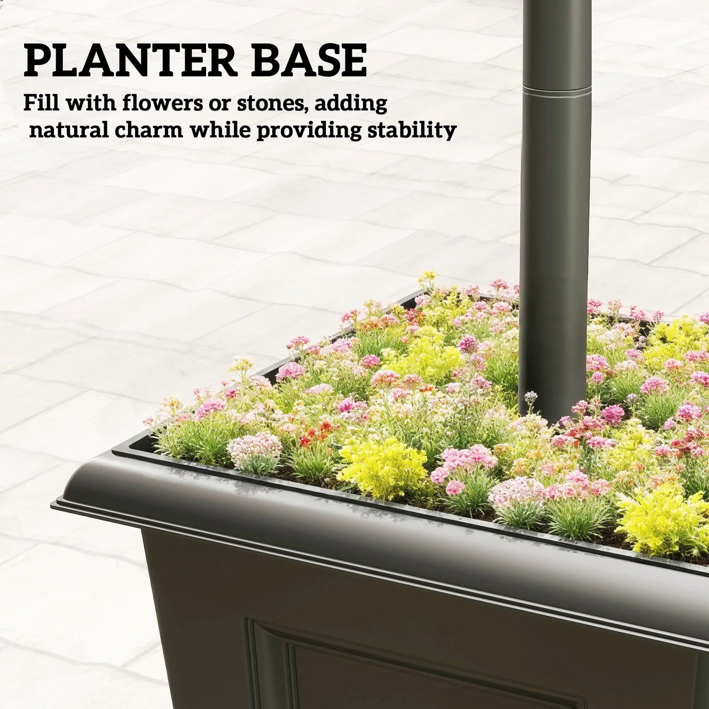 63" Solar Lamp Post Lights 2 Pack, Waterproof LED, Black Solar Post Lamps at Gallery Canada