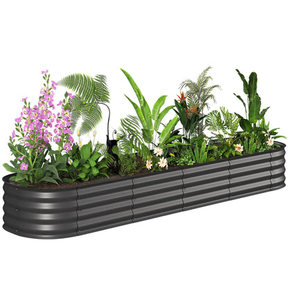 7.9 x 2 x 1ft Galvanized Raised Garden Bed, Metal Planter Box, Dark Grey Raised Garden Beds at Gallery Canada