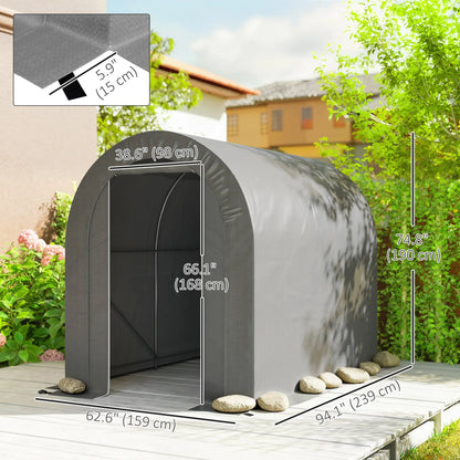 5X8 FT Outdoor Storage Shed, Light Grey Sheds at Gallery Canada