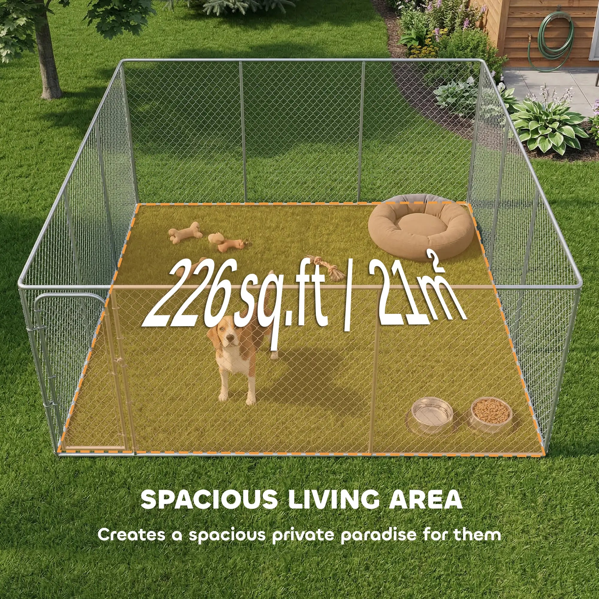 Dog Playpen, Walk-In Kennel, Galvanized Steel Frame, DIY Door Dog Kennels at Gallery Canada