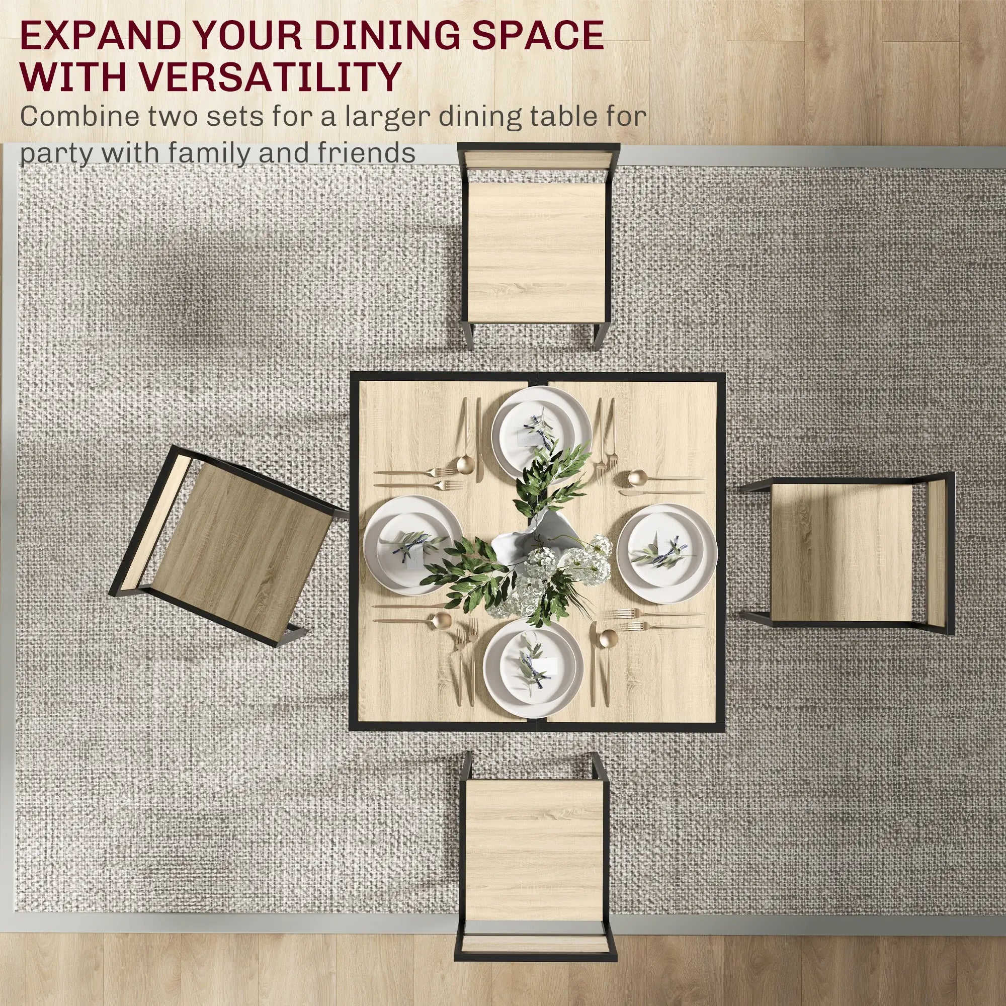 Industrial Dining Table Set for 2, Kitchen Table with Chairs Bar Sets at Gallery Canada