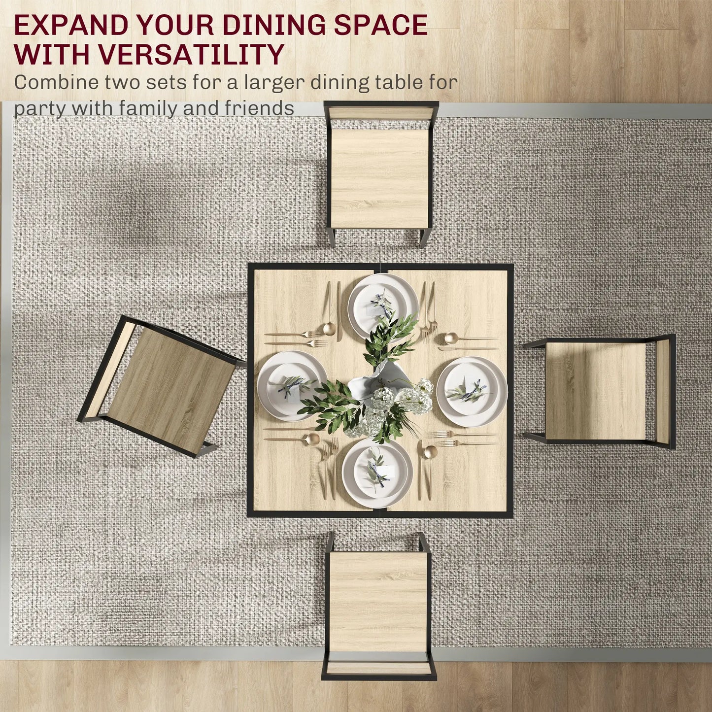 Industrial Dining Table Set for 2, Kitchen Table with Chairs Bar Sets at Gallery Canada