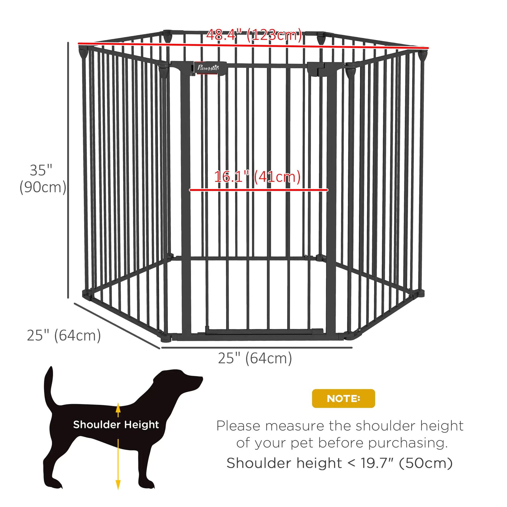 Adjustable Dog Playpen, Puppy Fence Indoor, 6-Panel, 35''H Houses, Kennels & Pens at Gallery Canada