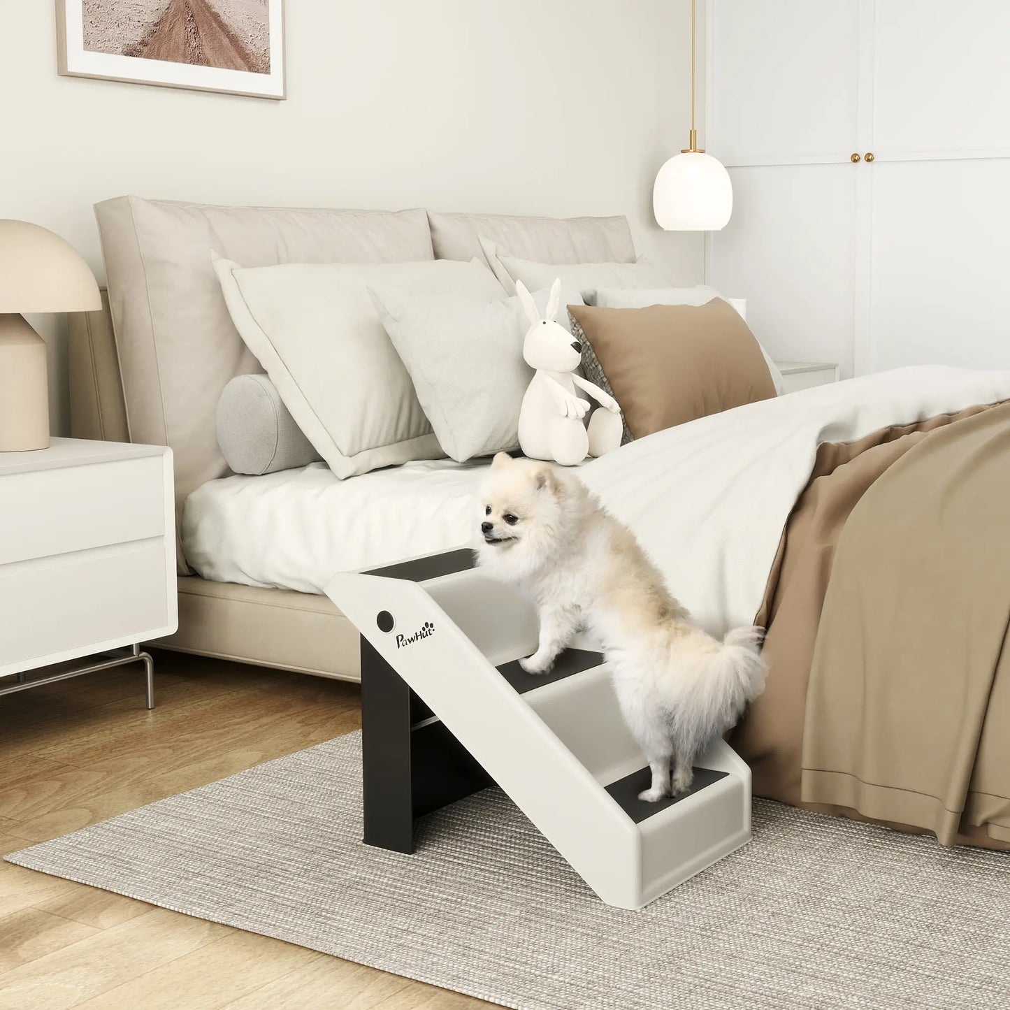 Dog Stairs, 14.5" H, Foldable Pet Ramp, 3 Non-Slip Steps Dog Stairs at Gallery Canada