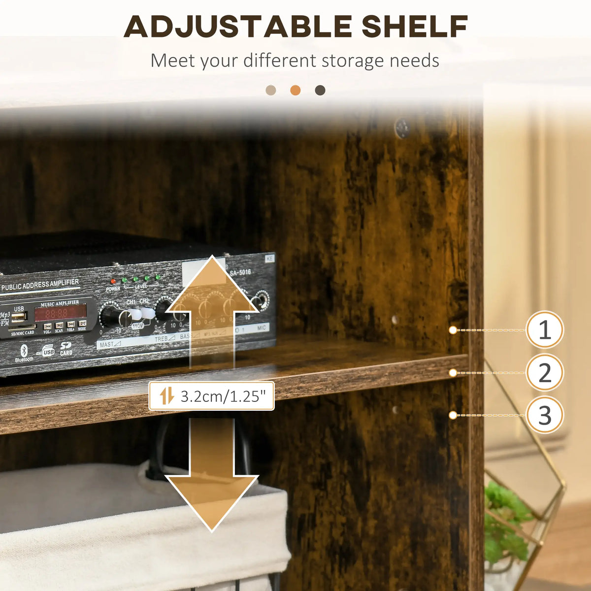 TV Stand For TVs Up To 55 Inches, Rustic Brown TV Stands at Gallery Canada