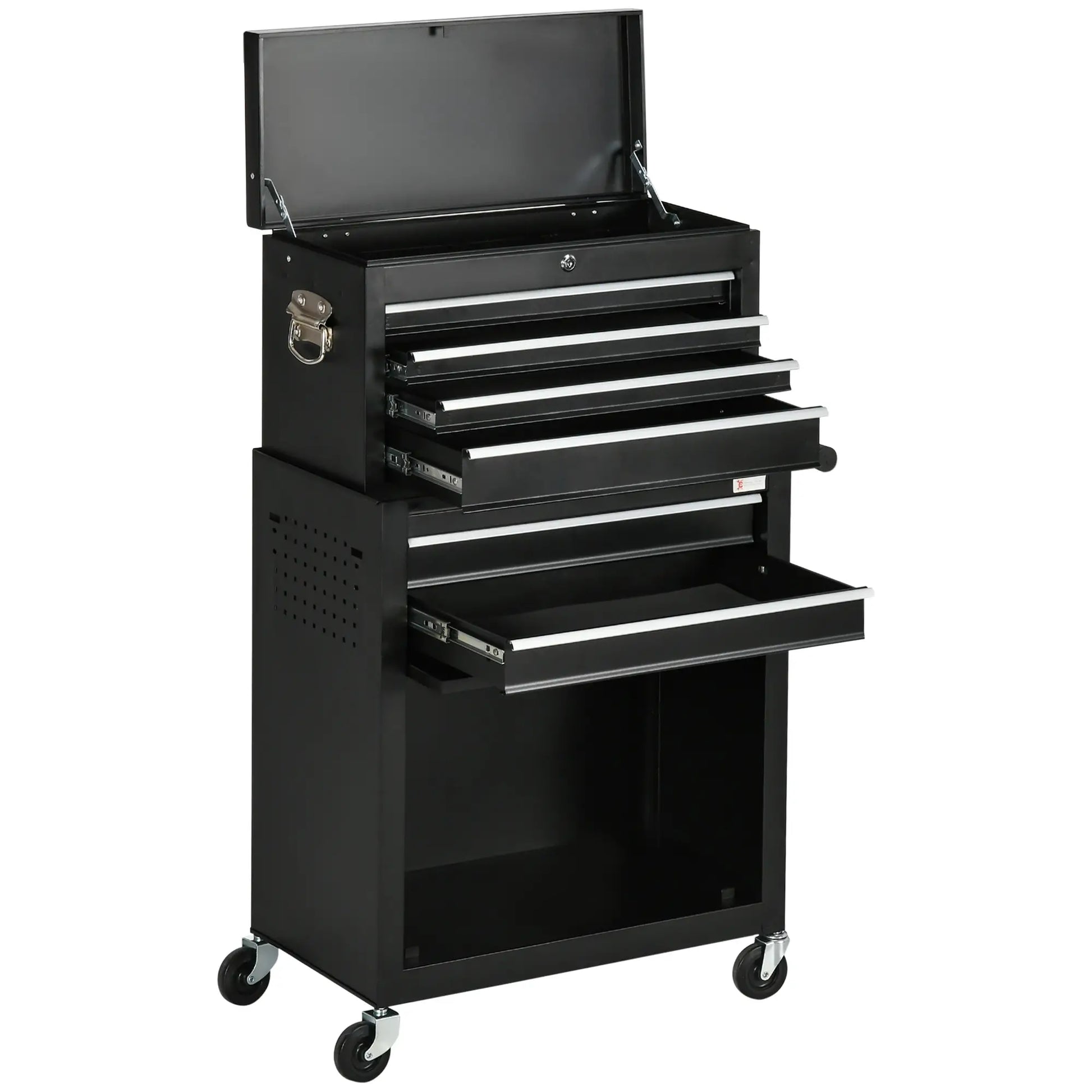 6-Drawer Tool Chest, 4 Wheels, Lockable Rolling Storage Cabinet, Black Tool Organizers at Gallery Canada