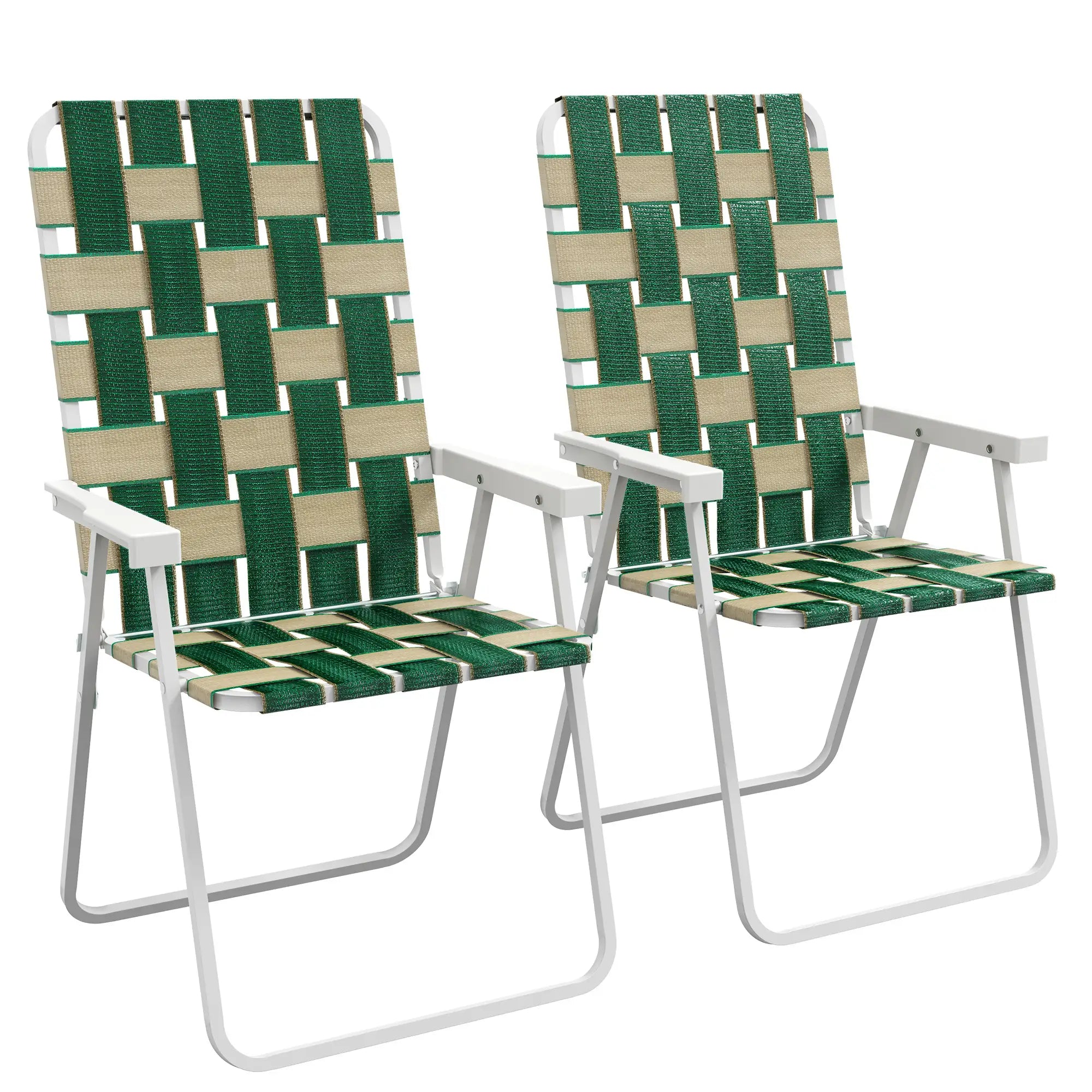Folding Patio Chairs, Portable Set With Armrests, Green Patio Chairs at Gallery Canada