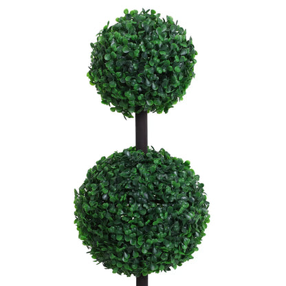2 Ball Topiary Tree in Pot, Artificial Plant, Home Office Decor, Dark Green Artificial Trees at Gallery Canada