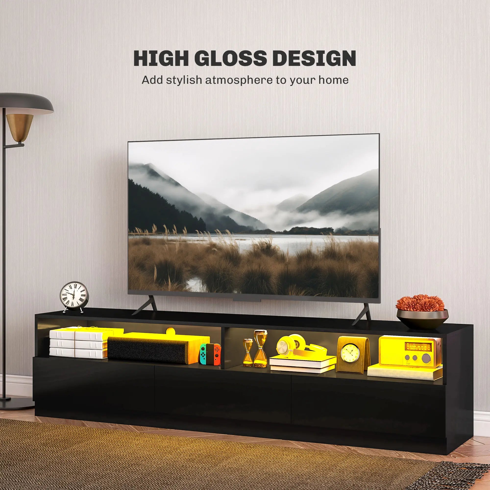 LED Lighted TV Stand for 75