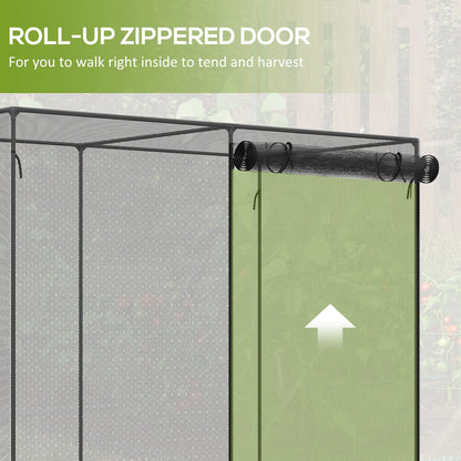 6.5 x 3.3ft Crop Cage, Plant Protector, Zippered Door, Black Walk In Greenhouses at Gallery Canada