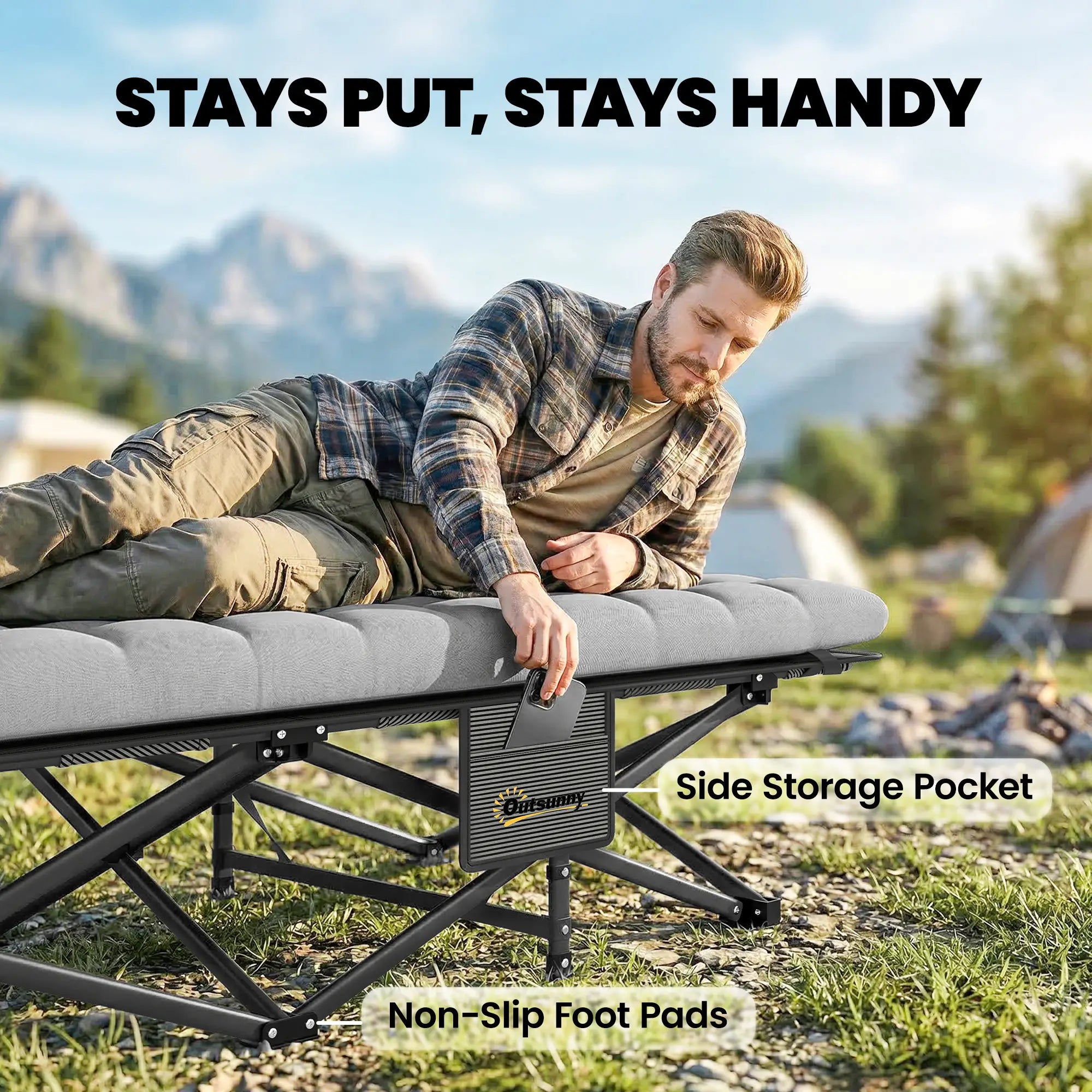 Set of 2 Camping Cots, 32