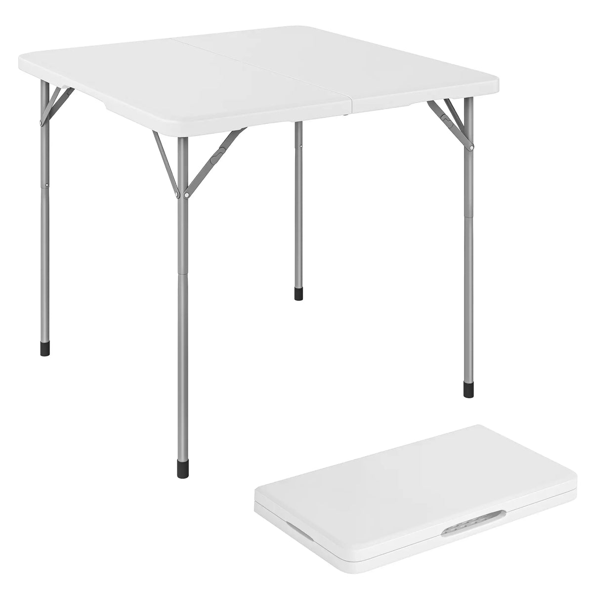 Heavy Duty Folding Picnic Table, 34" x 34", Indoor Outdoor Camping, White Picnic Tables & Camping Chairs at Gallery Canada