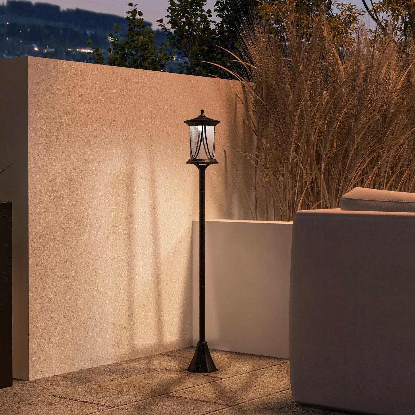 50" Solar Post Light, LED Outdoor Lamp, Waterproof IP44, Cool White Solar Post Lamps at Gallery Canada