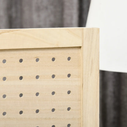 4.7' Wooden Room Divider, 3 Panel Folding Privacy Screen, Natural Room Dividers at Gallery Canada