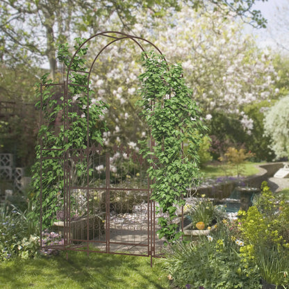 7ft Metal Garden Arch Trellis, Outdoor Arbor for Climbing Plants Garden Arches at Gallery Canada