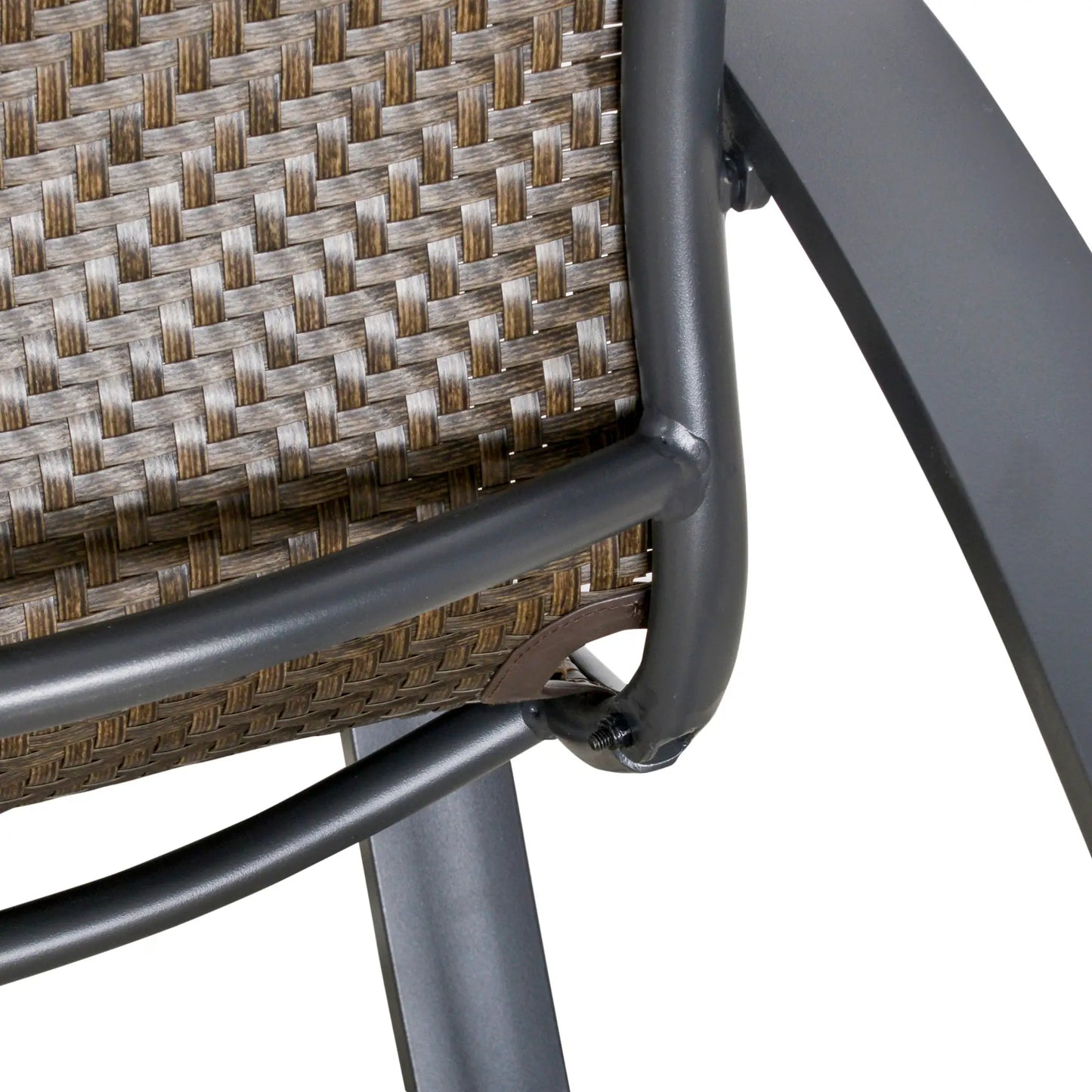 3 Pc Patio Wicker Rocking Chair Set, Outdoor PE Rattan, Brown Outdoor Rocking Chairs at Gallery Canada