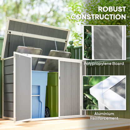 41 Cu. Ft. Outdoor Storage Shed, Horizontal Trash Can Storage, Grey Sheds at Gallery Canada
