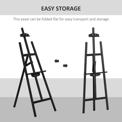 55" Pine Wood Painting Easel Stand, Adjustable Folding Art Easel, Black Dress Form & Mannequins at Gallery Canada