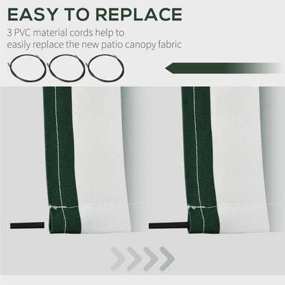10' x 8' Retractable Awning Fabric, UV Protection, and White, Green Awning Fabric Replacement at Gallery Canada