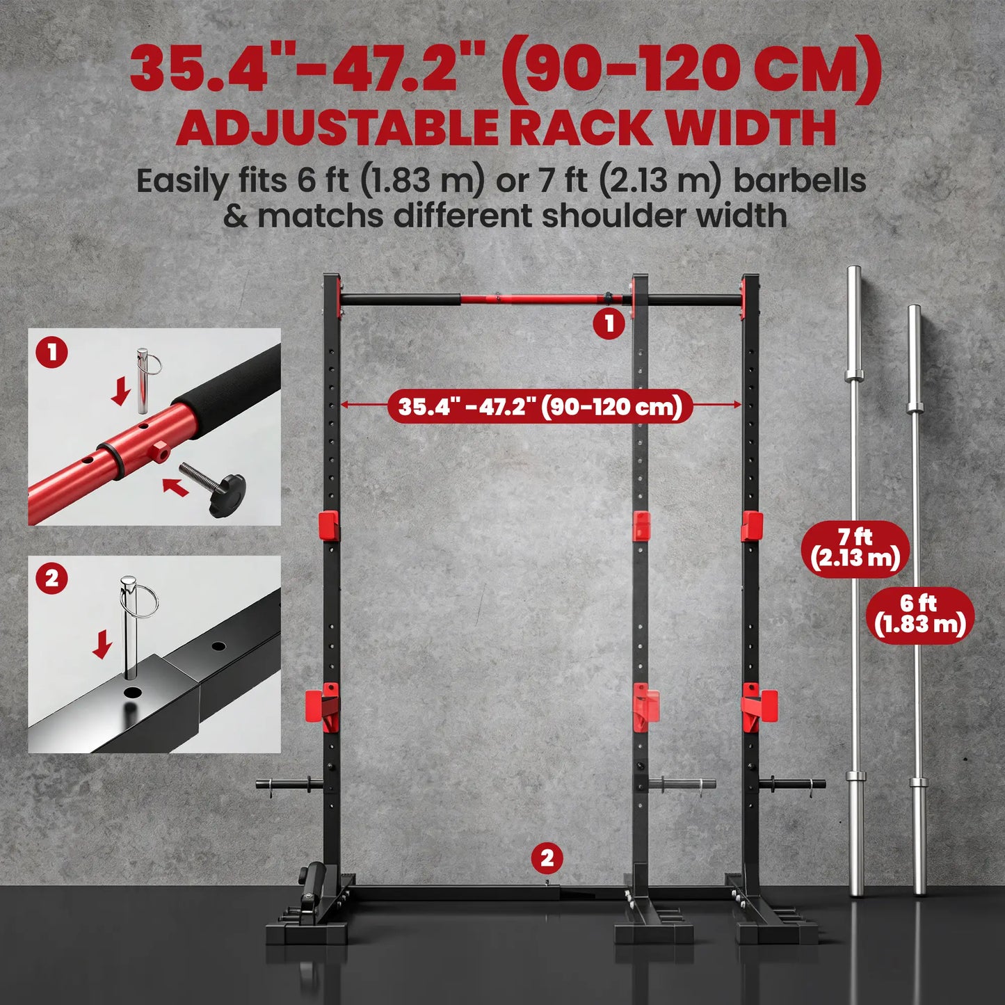 Power Cage Squat Rack, 1100 lb Capacity, Adjustable Power Towers at Gallery Canada