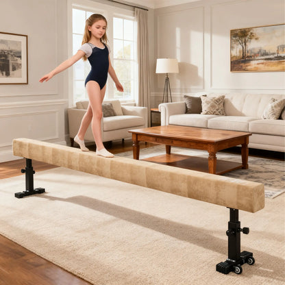 7.5ft Adjustable Balance Beam, Gymnastics Equipment with Wheels, for Training Aerobic Equipment at Gallery Canada