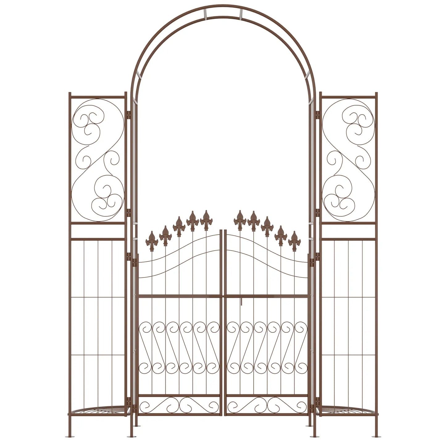 7ft Metal Garden Arch Trellis, Outdoor Arbor for Climbing Plants Garden Arches at Gallery Canada