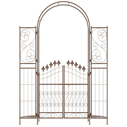 7ft Metal Garden Arch Trellis, Outdoor Arbor for Climbing Plants Garden Arches at Gallery Canada