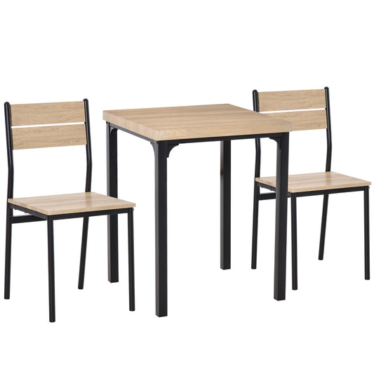 3-piece Dining Table Set with 2 Chairs, Compact Kitchen Table and Chairs for 2 for Breakfast Nook, Dining Room, Small Spaces, Space Saving - Gallery Canada