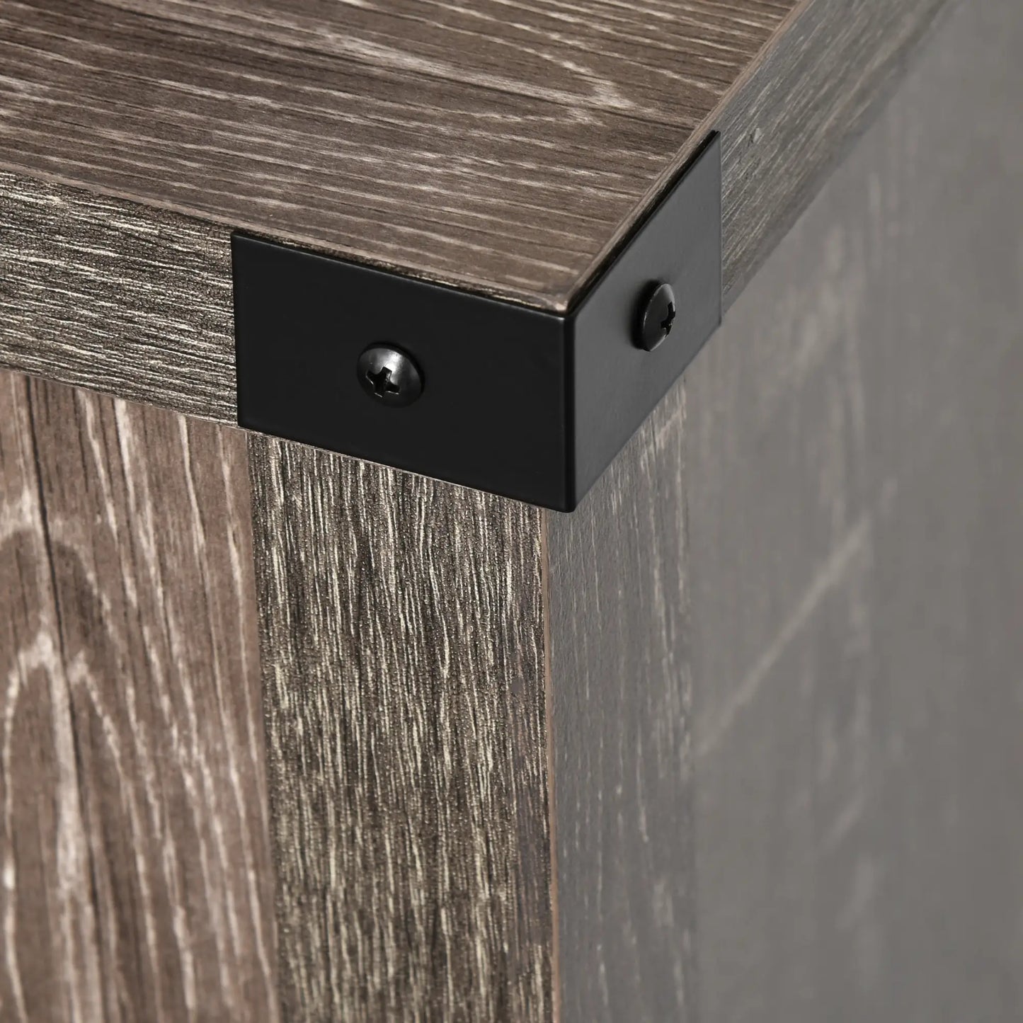 Rustic Barn Door Cabinet, Farmhouse Buffet Sideboard, Dark Oak Bar Cabinets at Gallery Canada