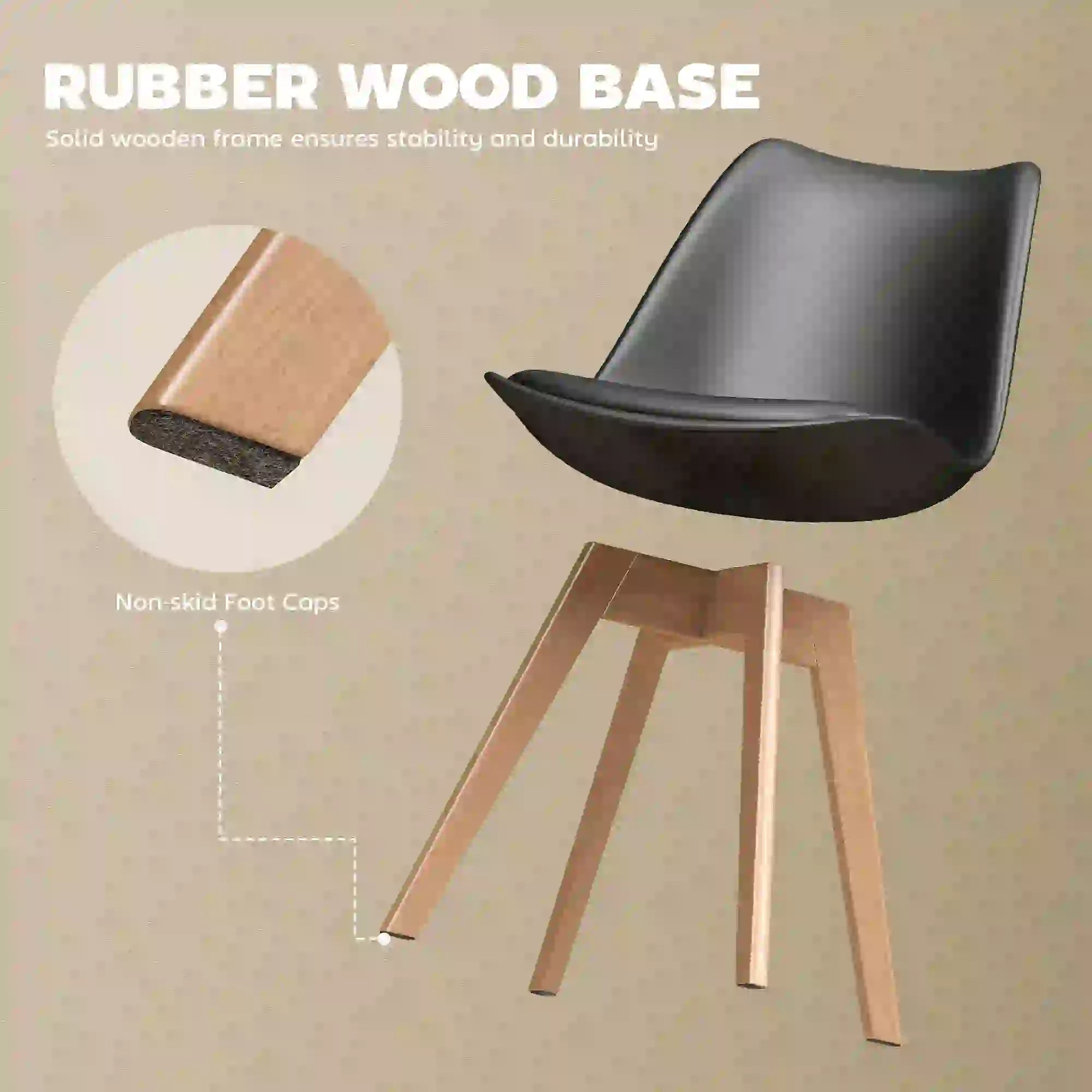 Modern Dining Table Chairs Set Of 6, Rubber Wood Kitchen Table Chairs Dining Chairs at Gallery Canada
