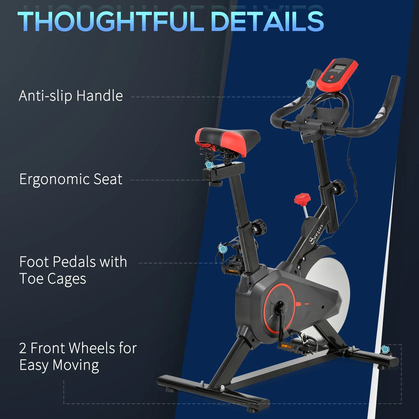 Upright Exercise Bike, Magnetic Resistance, LCD Display, Adjustable Exercise & Stationary Bikes at Gallery Canada