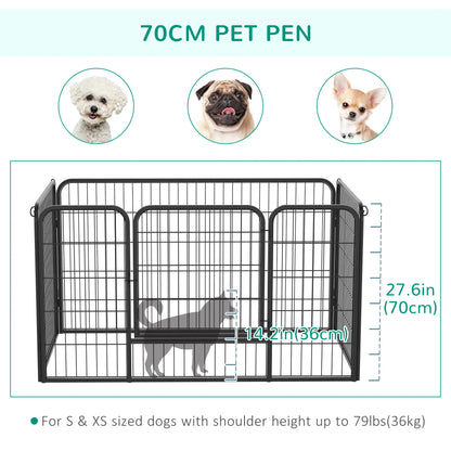 32"W 4-Panel Metal Dog Playpen, Indoor Outdoor Pet Fence, Black Houses, Kennels & Pens at Gallery Canada