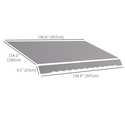 11' x 10' Outdoor Sunshade Canopy, UV Protection, Light Grey Awning Fabric Replacement at Gallery Canada