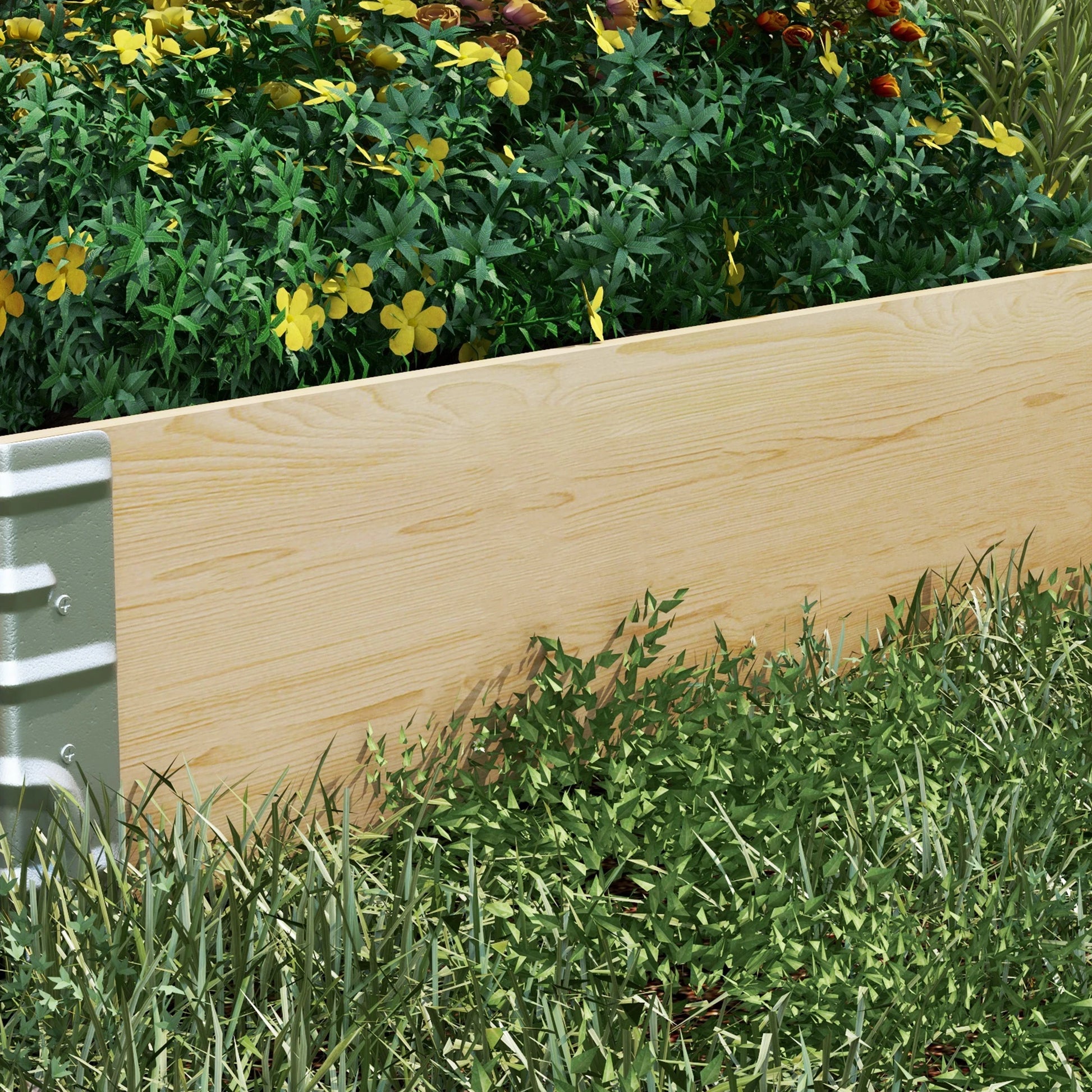 Raised Garden Bed, Foldable Wooden Planter for Outdoor Plants Wooden Planter Boxes at Gallery Canada