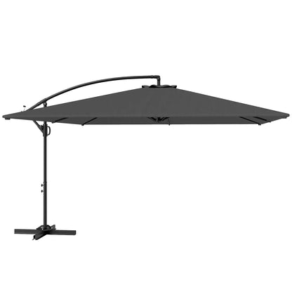 Rectangular Cantilever Parasol 111" x 150.4", Adjustable Tilt, UPF50+, Grey Offset Cantilever Umbrellas at Gallery Canada