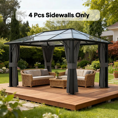 10' x 12' Gazebo Sidewall Set, 4 Panels, Grey Gazebo Sidewalls at Gallery Canada