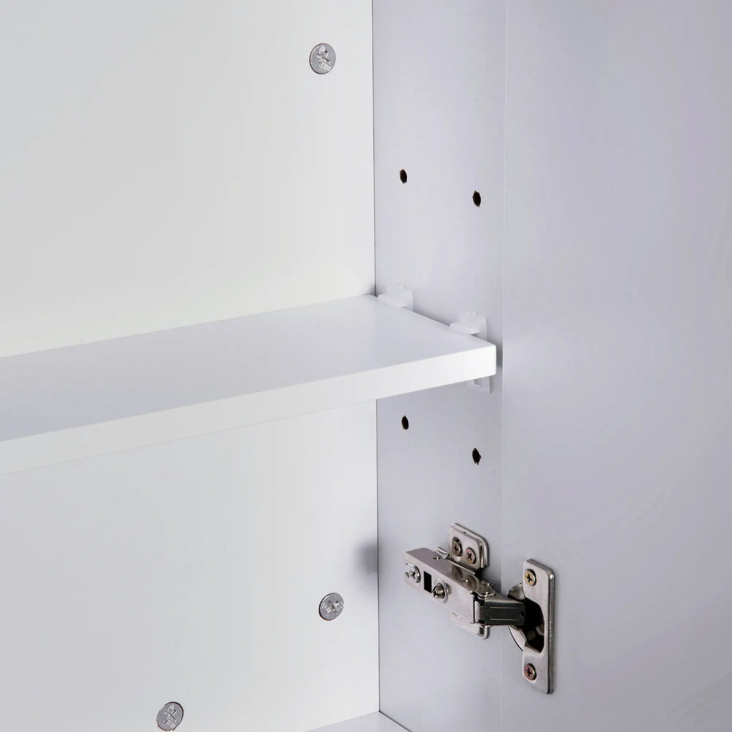 Wall Mount Medicine Cabinet with Mirror, Adjustable Shelf, Double Door, Soft Closing, 23.5" x 29.5", Light Lilac Mirror Medicine Cabinets at Gallery Canada