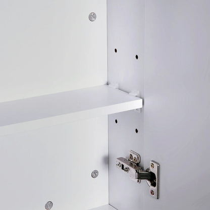 Wall Mount Medicine Cabinet with Mirror, Adjustable Shelf, Double Door, Soft Closing, 23.5" x 29.5", Light Lilac Mirror Medicine Cabinets at Gallery Canada