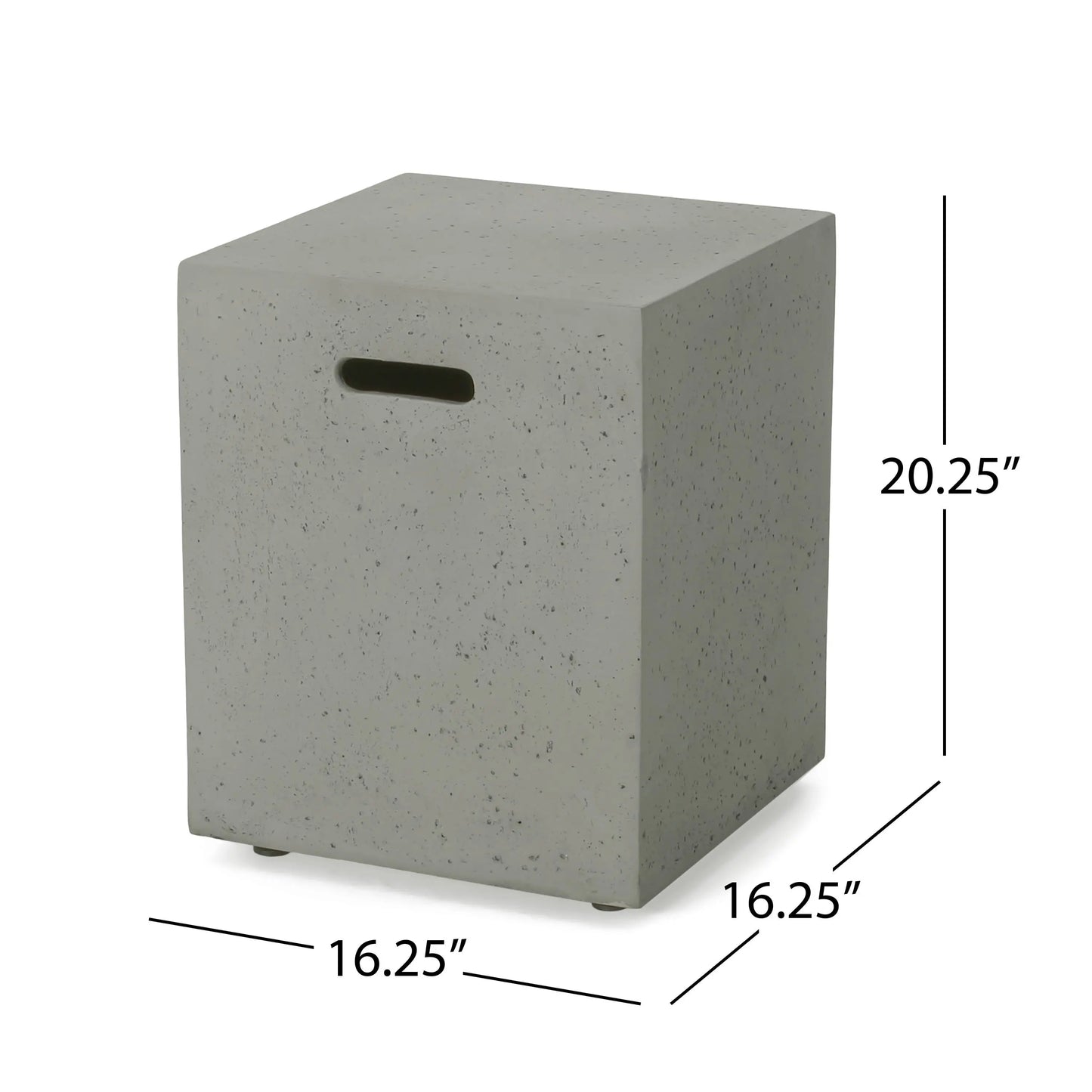 Multi-Functional Tank Holder Side Table, 16.5" L x 16.5" W x 20.5" H, Light Grey Patio Side Tables at Gallery Canada