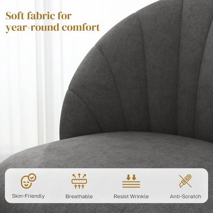 Modern Dining Chairs Set of 4, Upholstered, Metal Legs, Dark Grey Dining Chairs at Gallery Canada